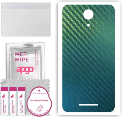 Produktbild von apgo Rückseite Schutzfolie, Skin, kompatibel mit TP-Link Neffos C7A, Hinten Displayschutzfolie aus Vinylfolie, kratzfest, einfache Montage - Kohlenstoff-Chamäleon CAKA1