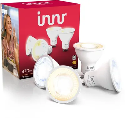 Productafbeelding van Innr smart GU10 LED lamp - geschikt voor Philips Hue - Zigbee LED spot - warmwit tot koelwit licht - slimme lamp - dimbaar - 470 lumen - 4 pack