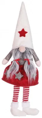 Produktbild von eCa KSN07 Weihnachtsdekoration „Wichtel“, 32 cm, weiß