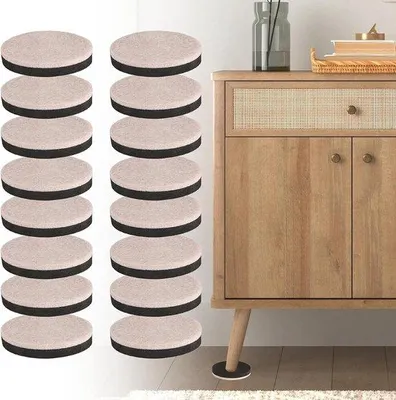 Produktbild von Set für Möbelverstärkung 16 - Selbstklebend | Durchmesser 89 cm - Möbelständer für Möbelbeine - Antislip Tischverstärker - Sitzfußverstärker - Für Möbel Schrank Büro Sitz
