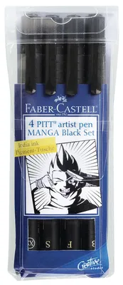 Produktbild von Faber-Castell 167132 Fineliner Schwarz 4 Stück(e)