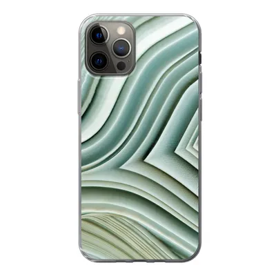 Produktbild von MuchoWow® Handyhülle Schutzhülle Hülle für iPhone 12 Pro Naturstein - Abstrakt - Grau Silikon Softcase Handy Hülle - Abdeckung