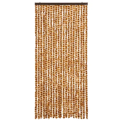 Immagine prodotto di vidaXL Tenda zanzariera ocra e bianca 90x220 cm in ciniglia