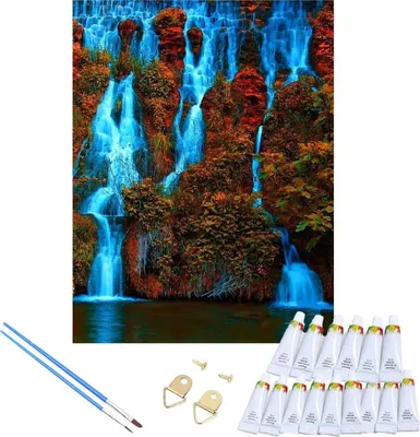 Obrázok produktu pre RealG RC-K-264 Maľovanie podľa čísel s rámom 40 x 50 cm, Vodopád