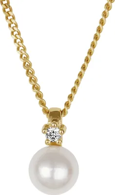 Produktbild von Orolino Halskette 585/- Gold 42/45cm gelb Süßwasserzuchtperle Weiß 500341322-1
