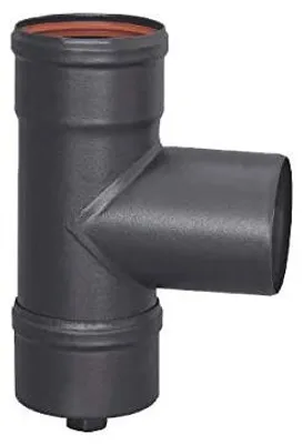 Productafbeelding van Te M-H-M + Ontluchtingsplug, geëmailleerd, 850 °C – Ø 80 mm, voor rookafvoer van