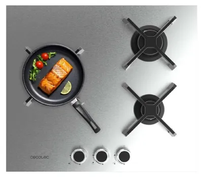 Obrázok produktu pre Cecotec Bolero Squad G 3400S Inox, Nerezová oceľ, Vstavaný, 58 cm, Plynový, Nerezová oceľ, 3 zone(s)