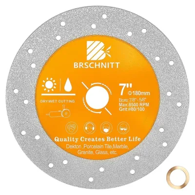 Image de Disque abrasif diamanté de 180 mm pour pierre, carrelage, marbre, granit, verre
