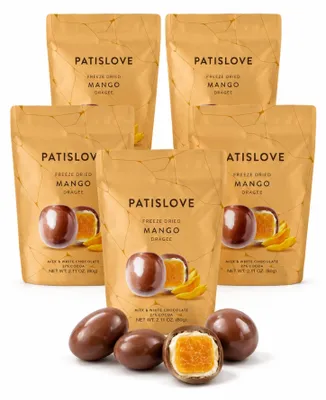 Image de Patislove, mangue enrobée de chocolat suisse lyophilisée – Coffret de 5 (5 × 60 g)