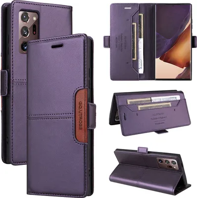 Produktbild von Handyhülle für Samsung Galaxy Note 20 Ultra 5G/4G Hülle, Leder Flip Wallet Kartenfach Stand Schutzhülle Lila
