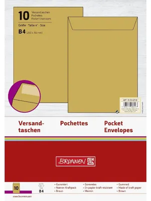 Image de BRUNNEN Pochette d'expédition B4NatronKraftpack10pcs