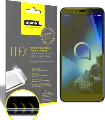 Produktbild von 2x Schutzfolie für Alcatel 1S Folie, 100% Displayabdeckung, dipos Flex