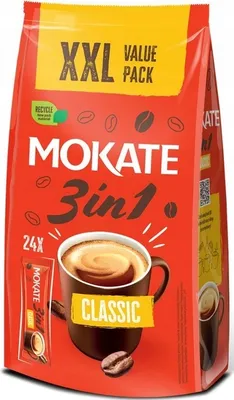 Obrázek produktu pro Mokate 3v1 Classic XXL - rozpustná káva s cukrem a mlékem 24 sáčků