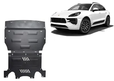 Obrázok produktu pre Ochranný kryt spodnej časti motora pre vozidlá Porsche Macan – modely z rokov 2014 až 2026