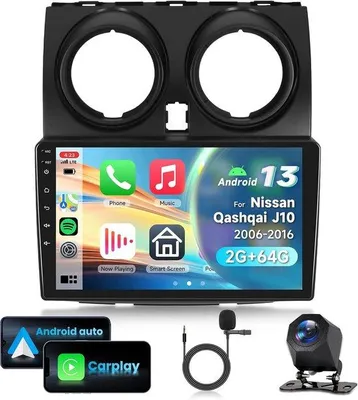 Productafbeelding van Car Radio 9 inch - 2G 64G - CarPlay, Android Auto - GPS en Bluetooth