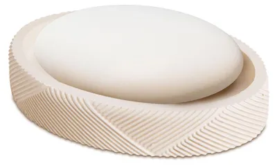 Produktbild von Seifenhalter – Seifenschale Beige Matt – Kunstharz – 14,1 x 10 cm – Badezimmer-Seifenschale [BW3022C]