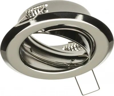 Produktbild von LED Einbaurahmen Einbaustrahler Einbauring Rahmen schwenkbar Rund Ø82mm Schwarz-chrom