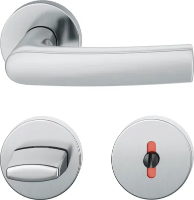 Produktbild von FSB Drückergarnitur 12 1015 ASL auf Rosette WC DIN, Edelstahl matt