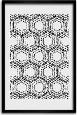 Produktbild von Bild - Bilderrahmen - 40 cm x 60 cm - MDF - Rahmen - Wandkunst - Geometrischer Hintergrund