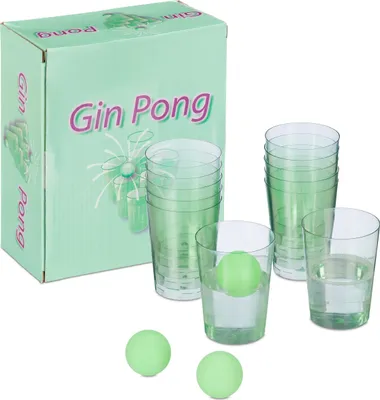 Produktbild von relaxdays Gin Pong Trinkspiel