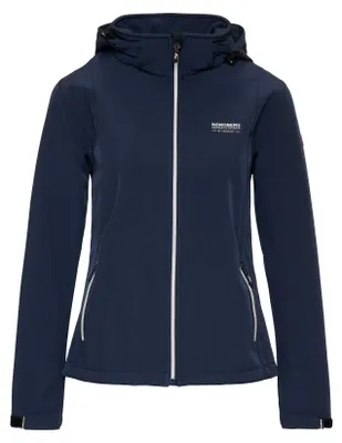Zdjęcie produktu dla Nordberg Rinda - Softshell Outdoor Summer Jacket Women - Dark Navy Melange - Rozmiar XXL
