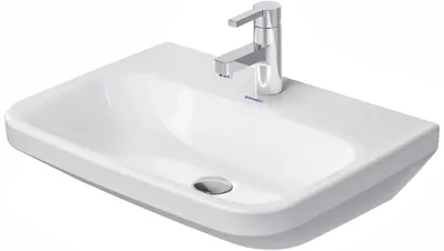 Produktbild von Duravit Waschtisch MED DURASTYLE ohne Überlauf, mit Hahnlochbank, 600 x 440 mm, 1 Hahnloch weiß