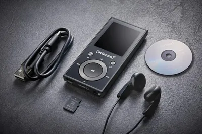 Zdjęcie produktu dla Intenso 3717490, Odtwarzacz MP4, 64 GB, LCD, USB 2.0, Czarny, Słuchawki w zestawie