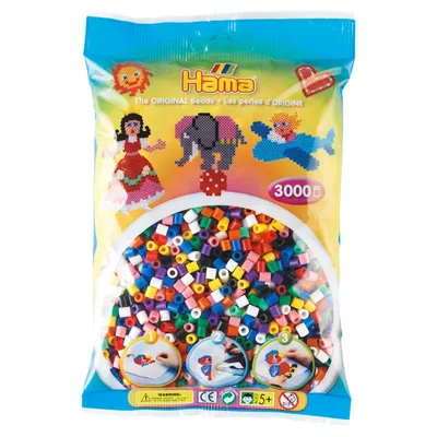 Produktbild von Hama® Bügelperlen Perlen-Btl. 3000 Stck., Vollton-Mix (10 F).