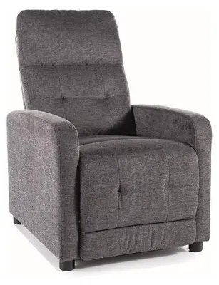 Image de Fauteuil inclinable en tissu "Otus" - Brego - Gris foncé - l 66 x H 100 cm