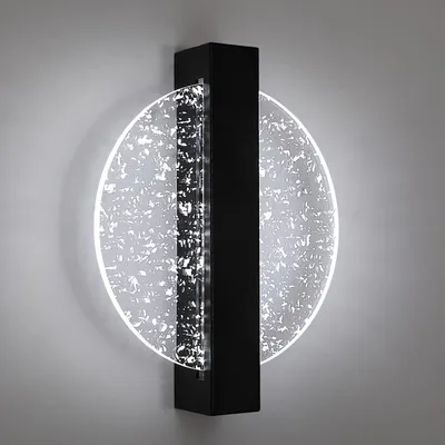 Produktbild von Comely Wandleuchte Innen LED, Schwarz 12W 1500LM Rund LED Wandlampe 6500K
