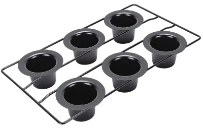 Image de Solidchoice - Poêle à popovers antiadhésive avec 6 moules