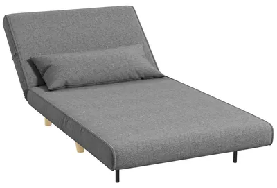 Produktbild von Verwandlungssessel, 1-Sitzer, 3-in-1-Chaiselongue/Schlafsofa, verstellbare Rš¹ckenlehne, Kissen, Leinenbezug, 94 x 78 x 80 cm, grau