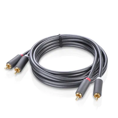 Produktbild von Ugreen AV104 2m Stereo RCA Kabel, Grau