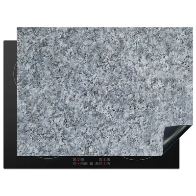 Produktbild von KitchenYeah© Herdabdeckplatte Granit - Stein - Muster - Design - Grau , 70x52cm, Küche Deko, Glaskeramikkochfeld Herdabdeckung, Abdeckplatte fùr Kochfeld