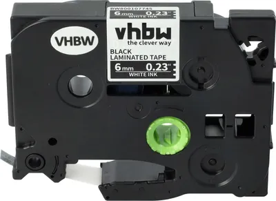 Produktbild von vhbw Schriftband-Kassette Ersatz für Brother TZE-315 für Etiketten-Drucker 8m x 6mm Weiß auf Schwarz