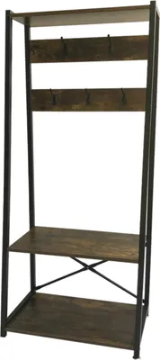 Image de Porte-manteau debout Armoire industrielle robuste avec porte-chaussures 136 cm de haut