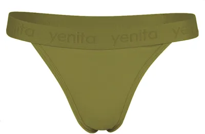 Produktbild von Yenita® Triangel String aus Viskose Damen Tanga XL Olive
