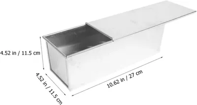 Produktbild von Rechteckige Antihaft-Backform aus einer Aluminiumlegierung mit Deckel, leichte Kastenform für 500g zum einfachen Backen von Toastbrot und Kuchen