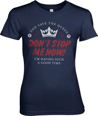 Produktbild von Don't Stop Me Now Girly Tee - Large - Navy