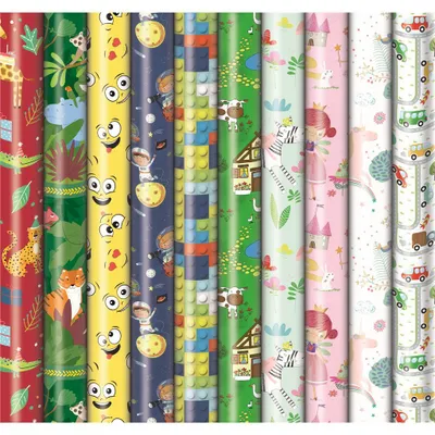 Produktbild von Sortiment Geschenkpapier Premium Bambini Kindergeschenkpapier 30 Röllchen € 3,95 Gesamt€ 118,50 Bundle 2025