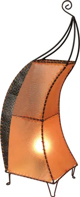 Produktbild von Näve Leuchten Tischleuchte SONJA mit E14 Tischleuchte SONJA mit E14 Tischleuchten - Deko-Tischleuchte "SONJA", Tischlampe aus Haut in orange, E14-Fassung