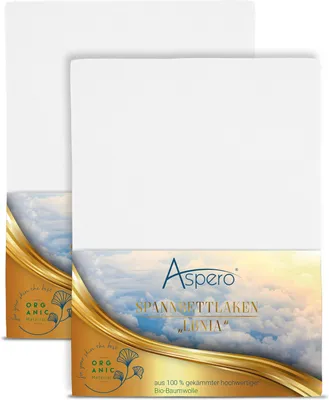 Produktbild von Aspero 2 x Spannbettlaken aus Baumwolle