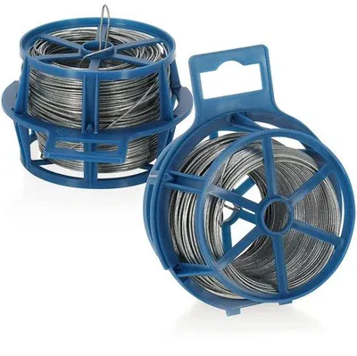 Obrázok produktu pre 50 m strieborného galvanizovaného drôtu, 2 kotúče