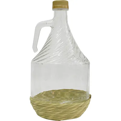 Produktbild von Gärballon Dama 2 l mit Geflechtmantel und Schraubverschluss