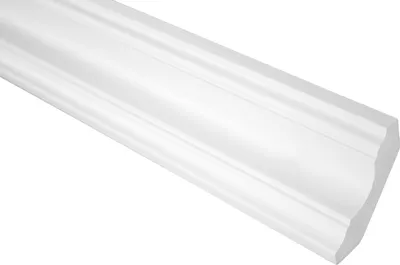 Produktbild von GRAND DECOR Stuckleisten Decke modern, PolyurethanHartschaum & Flexibel - 2m Deckenleisten glatt Dekorbau Deckenabschlussleisten Nachbildung (10 Meter P822 weiß)