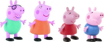 Produktbild von Peppa Wutz Figuren 6,5cm (4er Set) Papa, Mama, Peppa, George