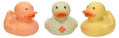 Image de Canards en caoutchouc pastel, lot de 3.