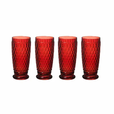Image de Villeroy & Boch Boston Coloured 4er Set Longdrinkglas rot