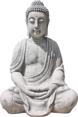 Produktbild von Steinfiguren Horn ANTIK BUDDHA GROß H 65 cm aus STEINGUSS DEKORATION FROSTFEST NEU für den GARTEN Koi Teich 4014