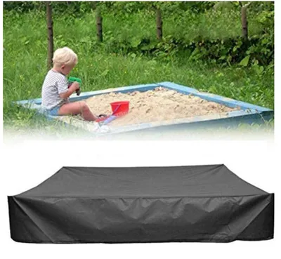 Produktbild von Sandkastenplane, wasserdichte Schutzhülle mit 82 % UV-Schutz für Oxford-Sandkästen, mit Kordelzug, Grün(Schwarz)